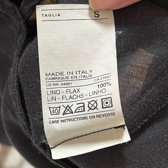 Sisley  Embroidered Midi Linen Dress in Brown 2  NWOT - Picture 10 of 15